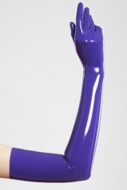 Длинные фиолетовые латексные перчатки Виола